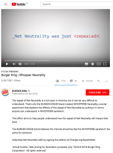 A clear explanation of (parts of) Net Neutrality from Burger King